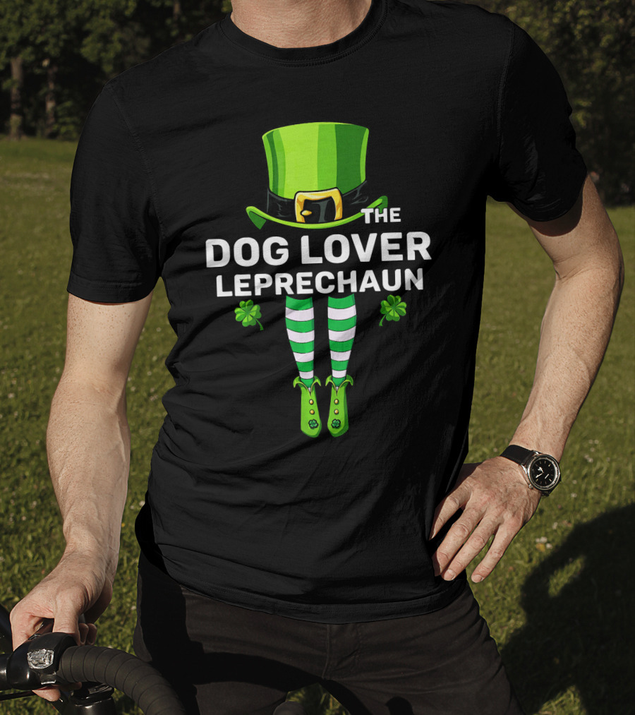 The Dog Lover Leprechaun Costume Match St. Patrick's Day Shamrock Stripes T-Shirt