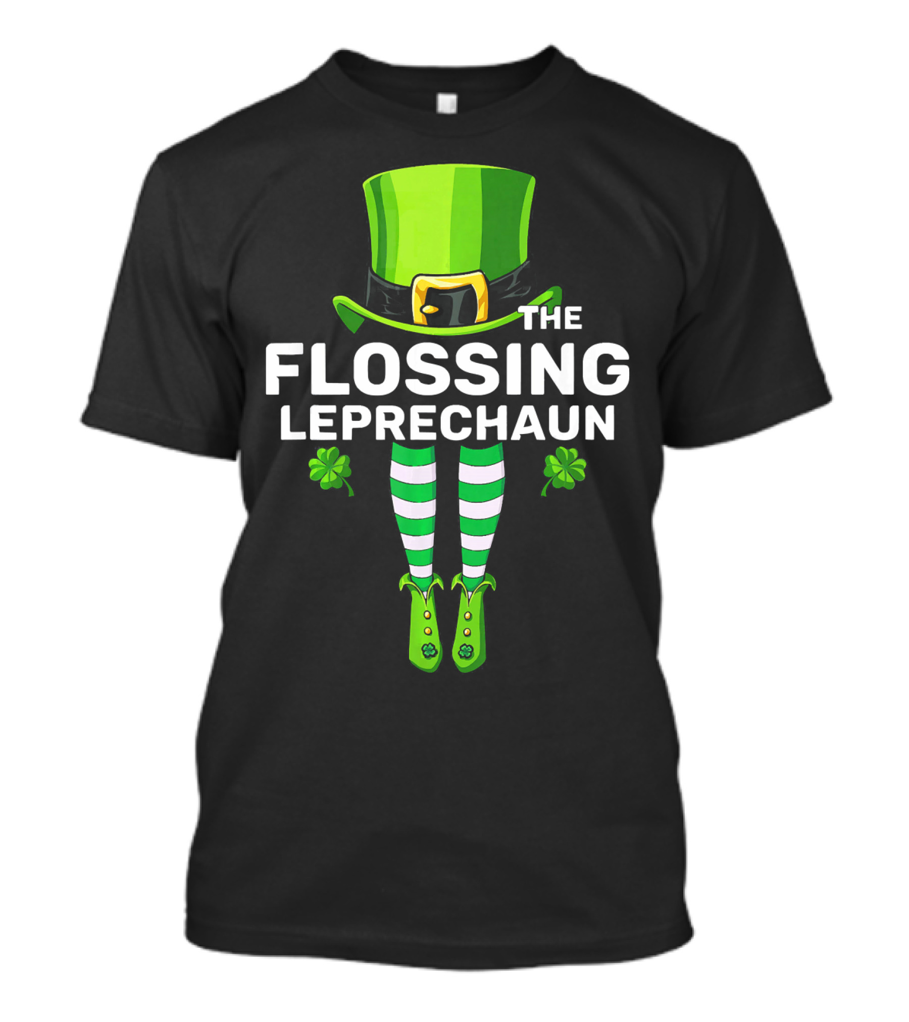 The Flossing Leprechaun Costume Match Hat And Stripes T-Shirt