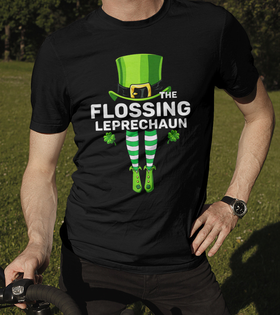 The Flossing Leprechaun Costume Match Hat And Stripes T-Shirt