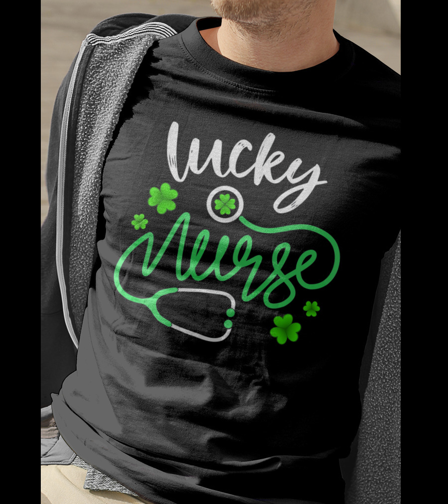 Lucky Nurse Shamrock Stethoscope T-Shirt