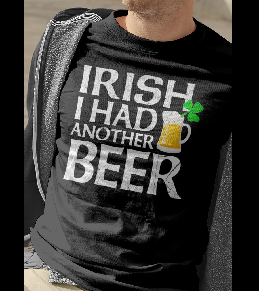 Irish I Had Another Beer Mug Shamrock T-Shirt