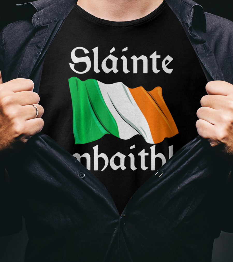Sláinte Mhaith Irish Flag Celtic Pride T-Shirt