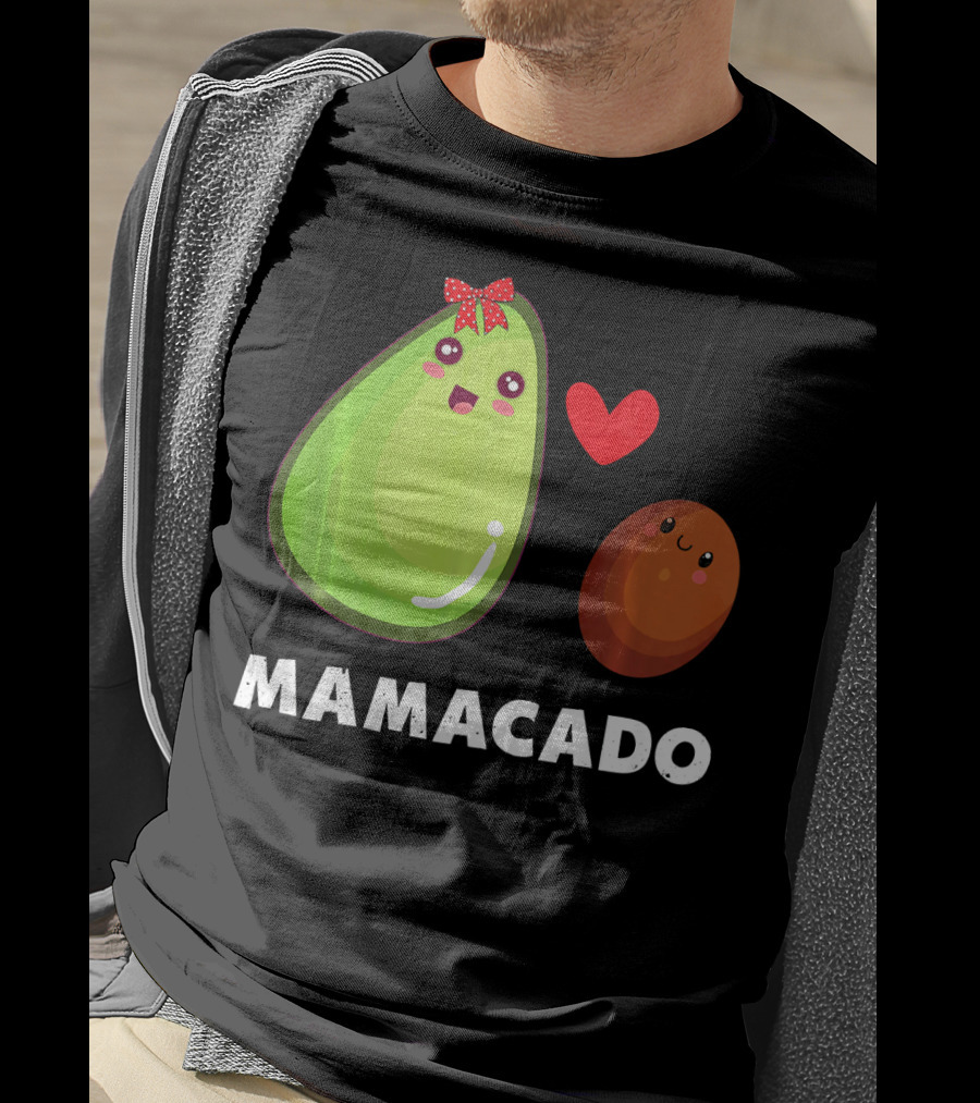 Mamacado Pregnancy Vegetarian Avo Cute Heart Avocado T-Shirt