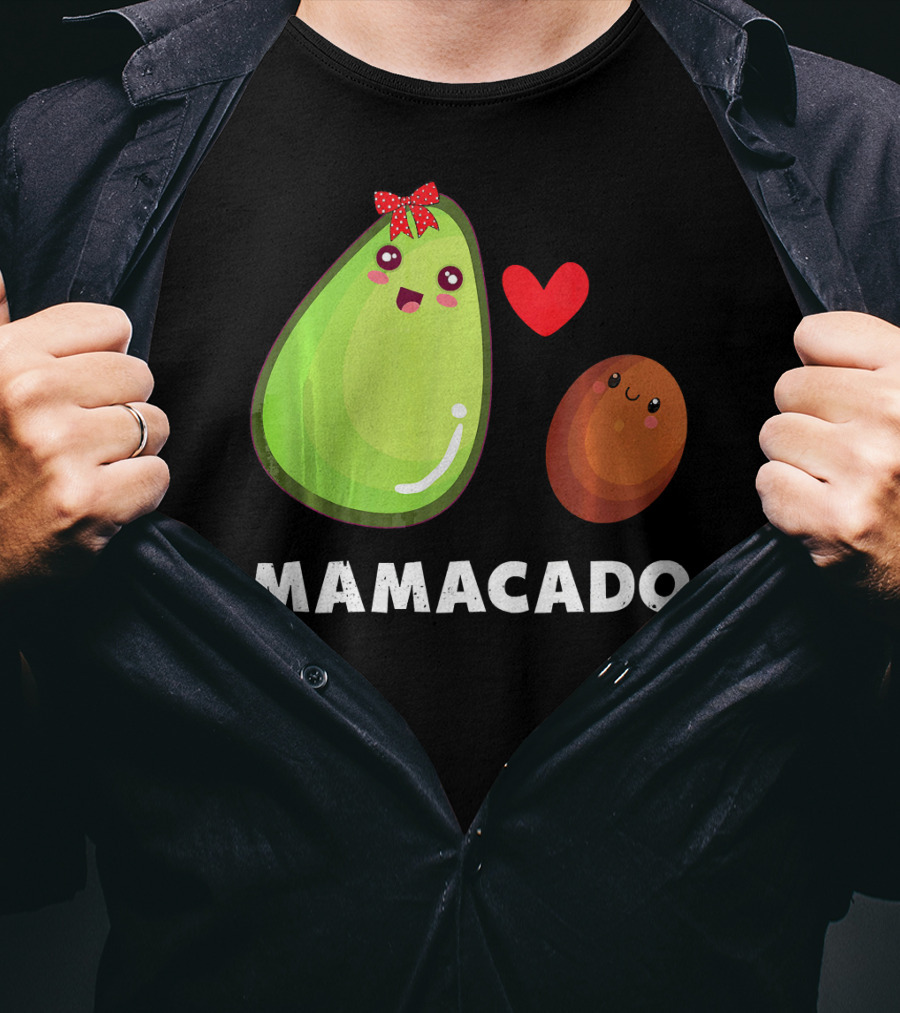 Mamacado Pregnancy Vegetarian Avo Cute Heart Avocado T-Shirt
