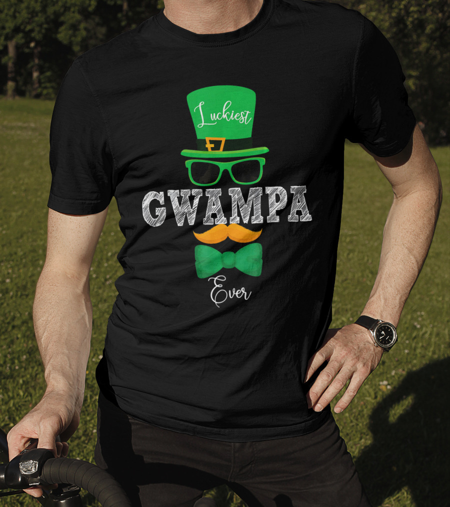 Luckiest Gwampa Ever Leprechaun St Patrick's Day T-Shirt