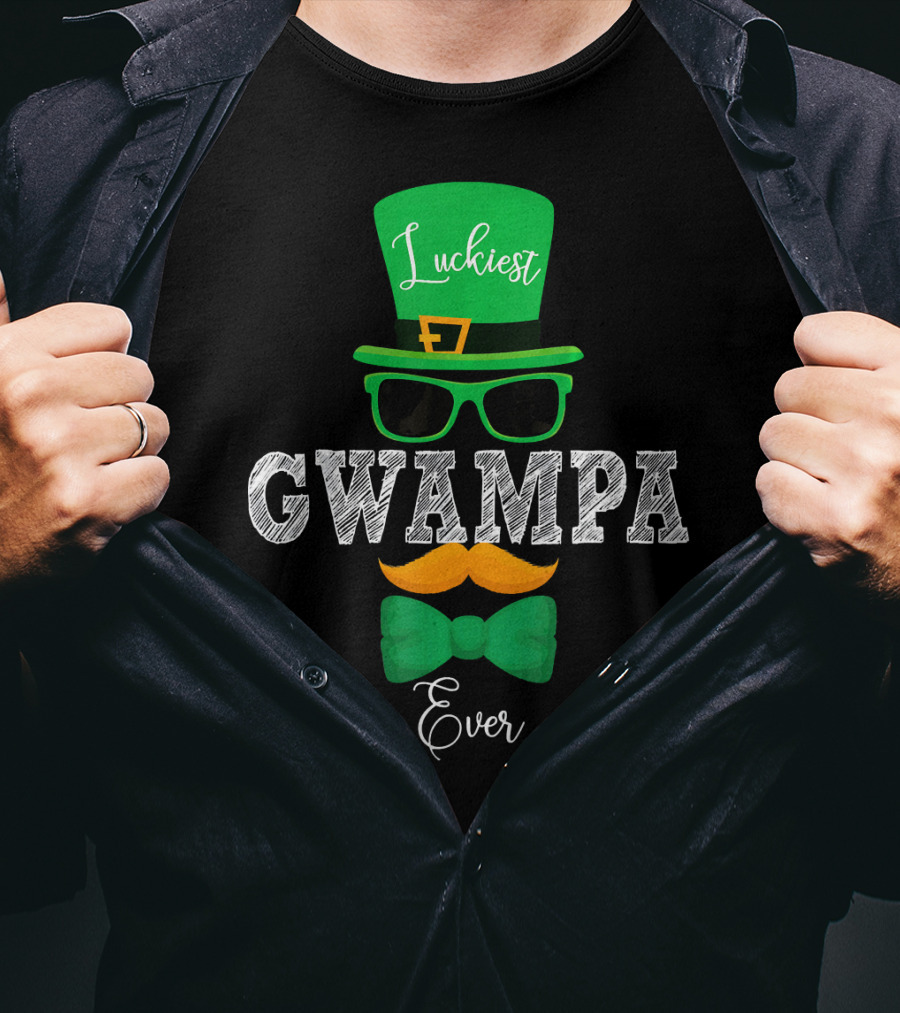 Luckiest Gwampa Ever Leprechaun St Patrick's Day T-Shirt