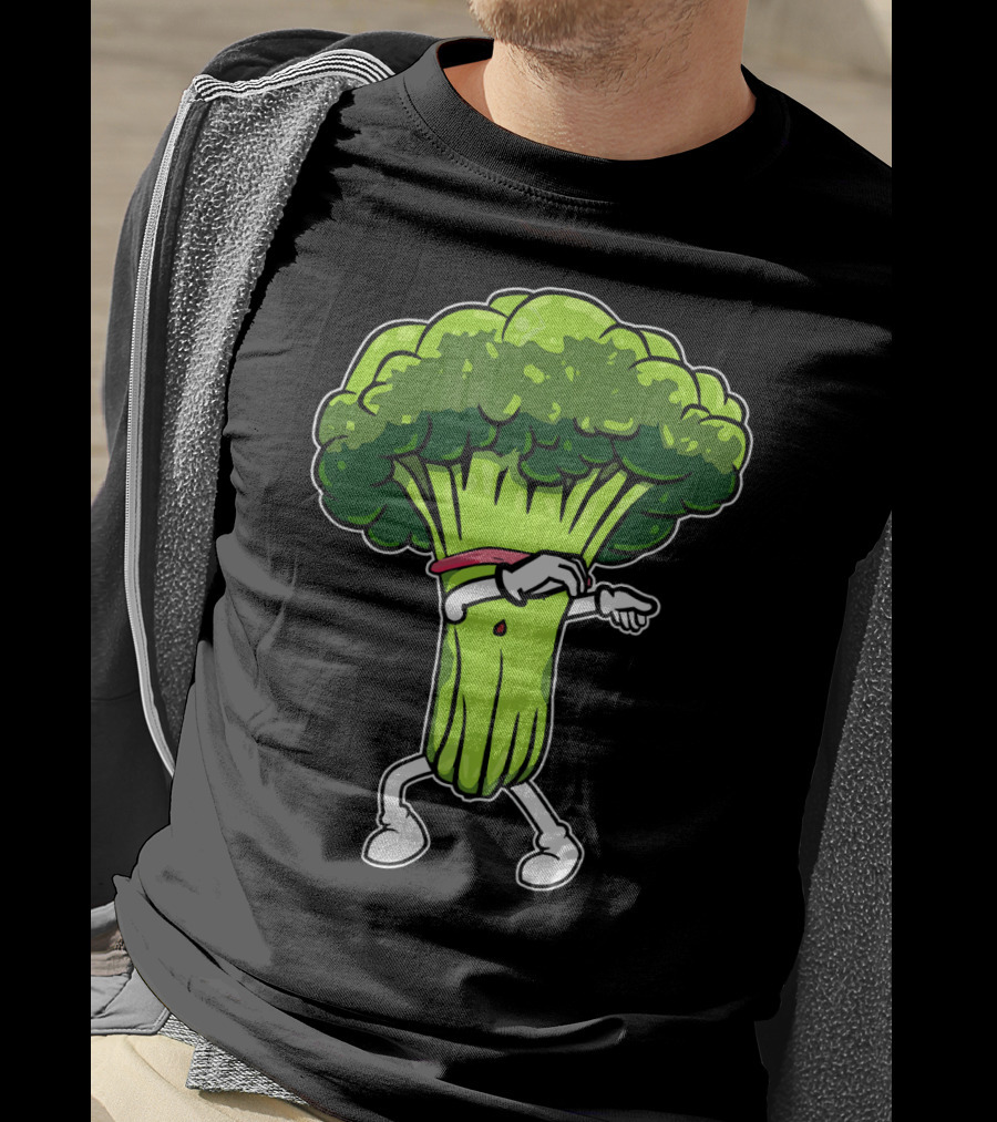 Broccoli Dabbing Meme Funny Dance Veggie Trend T-Shirt