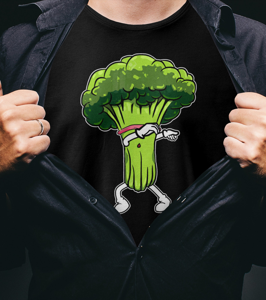 Broccoli Dabbing Meme Funny Dance Veggie Trend T-Shirt