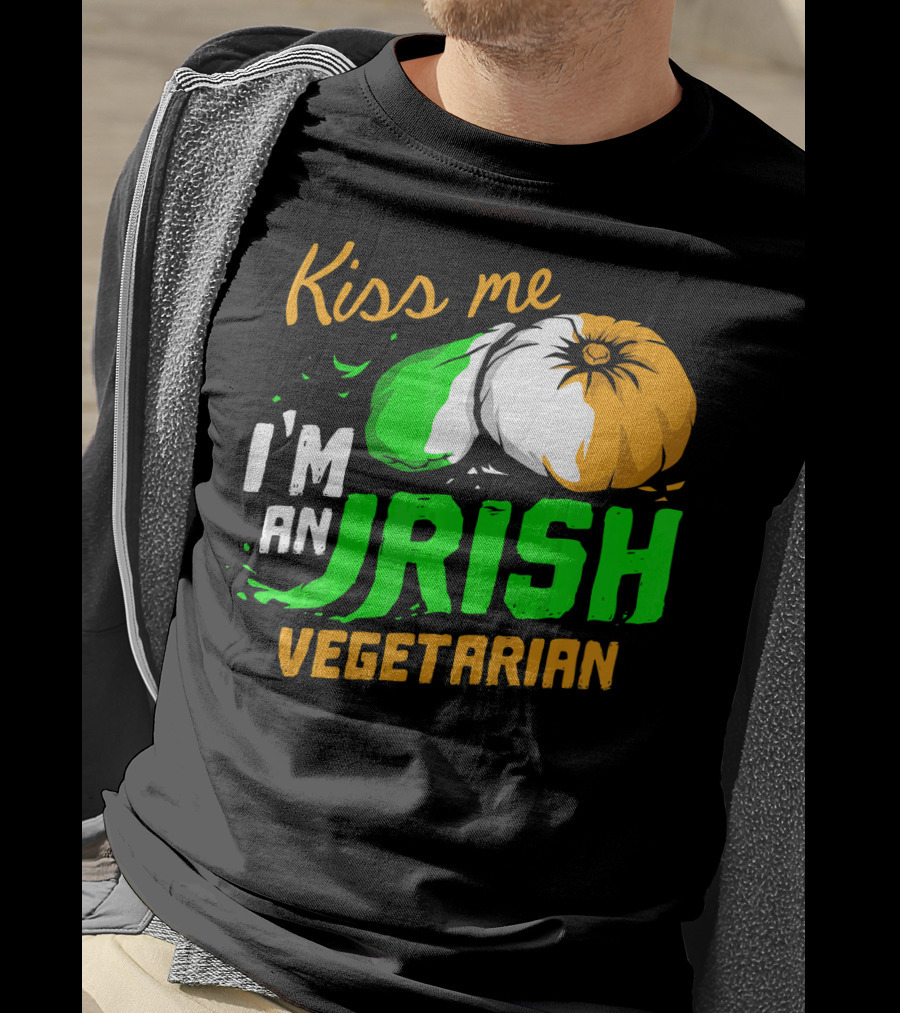Kiss Me I'm An Irish Vegetarian St. Patrick's Day T-Shirt