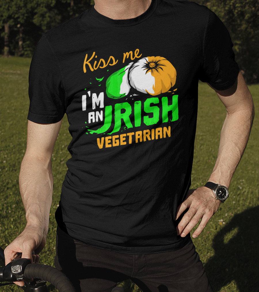 Kiss Me I'm An Irish Vegetarian St. Patrick's Day T-Shirt