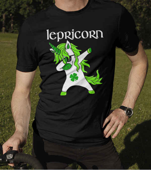 Dabbing Leprechaun Unicorn Lepricorn Funny St. Patricks T-Shirt