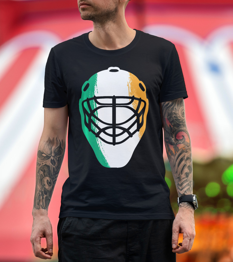 St Patricks Day Irish Hockey Mask T-Shirt