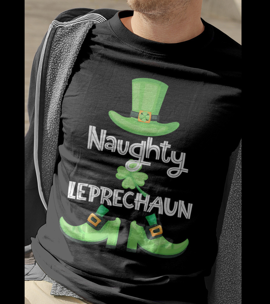 Naughty Leprechaun Family Matching Group St. Patrick's T-Shirt