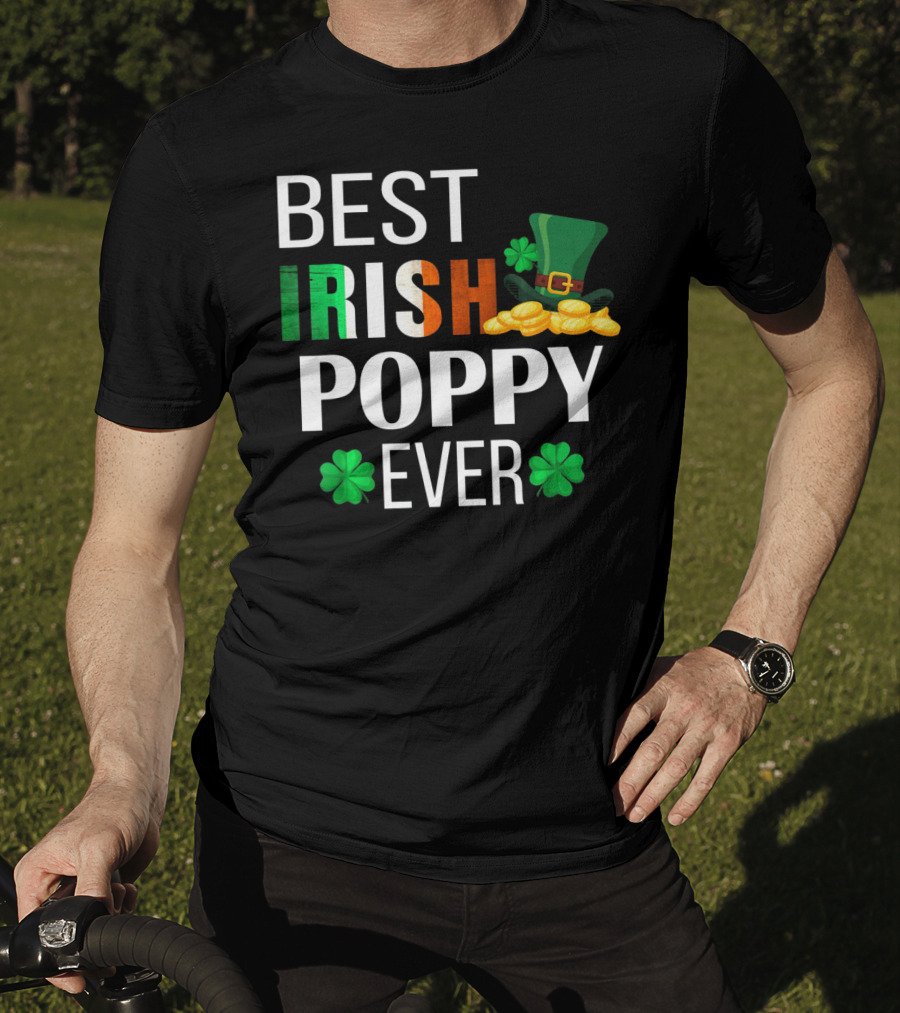 Best Irish Poppy Ever St. Patrick's Day Clover Gold Hat T-Shirt