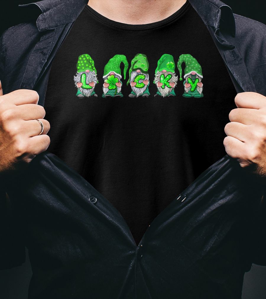 Leprechaun Gnomes Lucky Irish Patricks T-Shirt