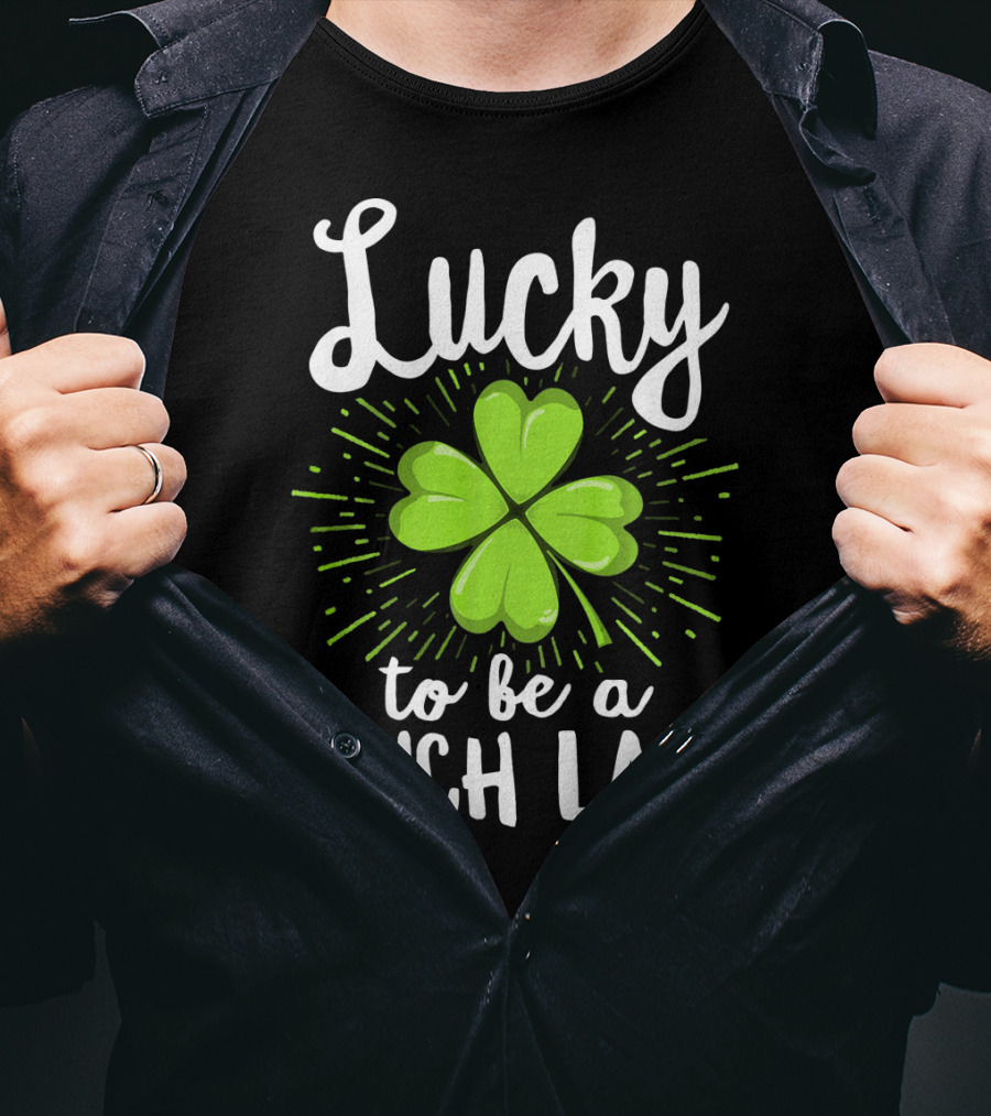 Lucky To Be A Lunch Lady Shamrock T-Shirt