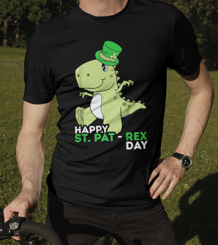 Happy St. Pat Rex Day Kids Girls Boy T-Shirt