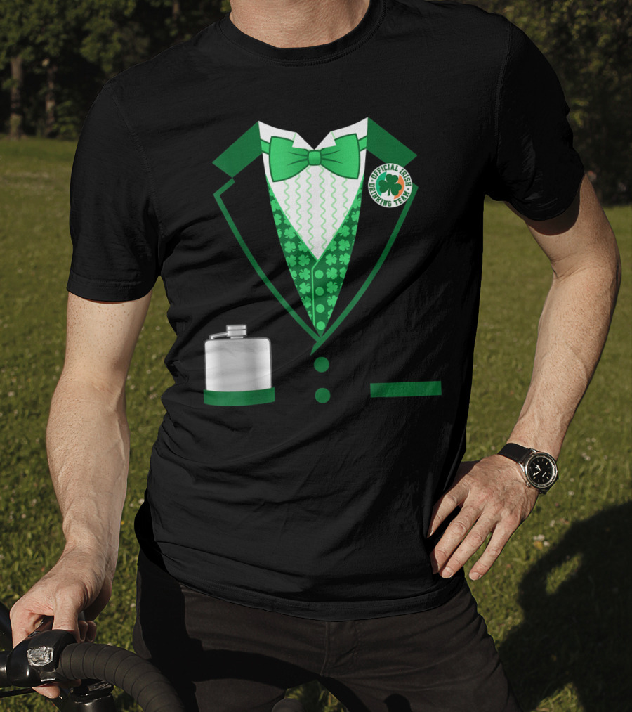 Mens St. Patricks Day Costume Official Irish Drinking Team Funny Iris T-Shirt