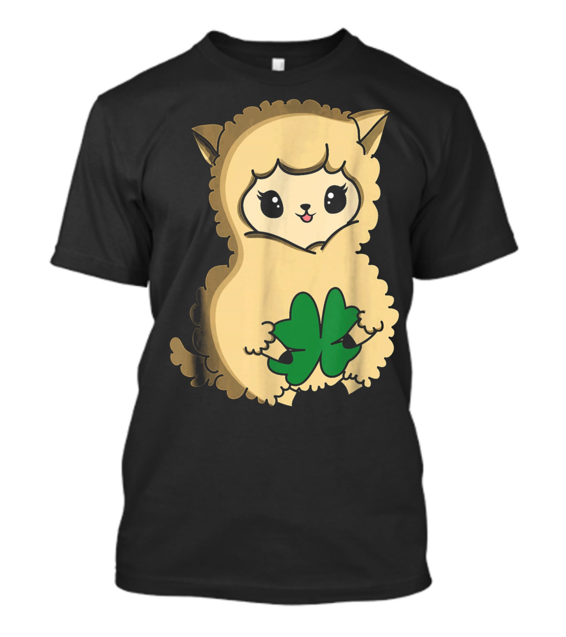 Cute Funny Irish Clover Llama For St. Patrick's Day T-Shirt