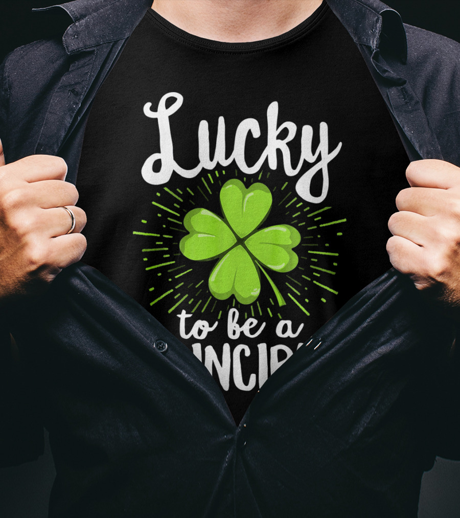 Lucky To Be A Principal With Shamrock St Patrick's Day T-Shirt
