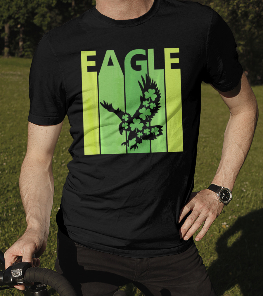 Lucky Irish Shamrock Eagle St Patricks Day T-Shirt