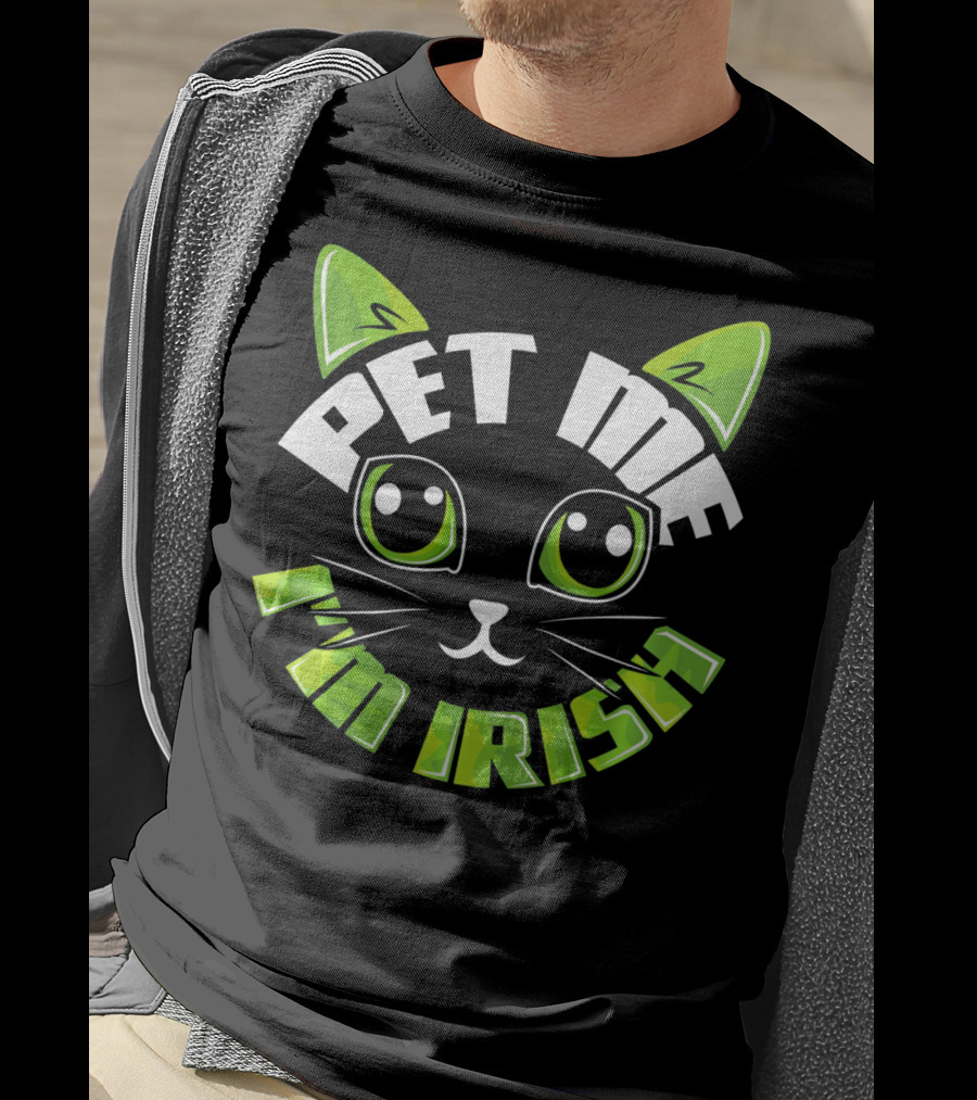 Pet Me I'm Irish Cat Dublin Party T-Shirt