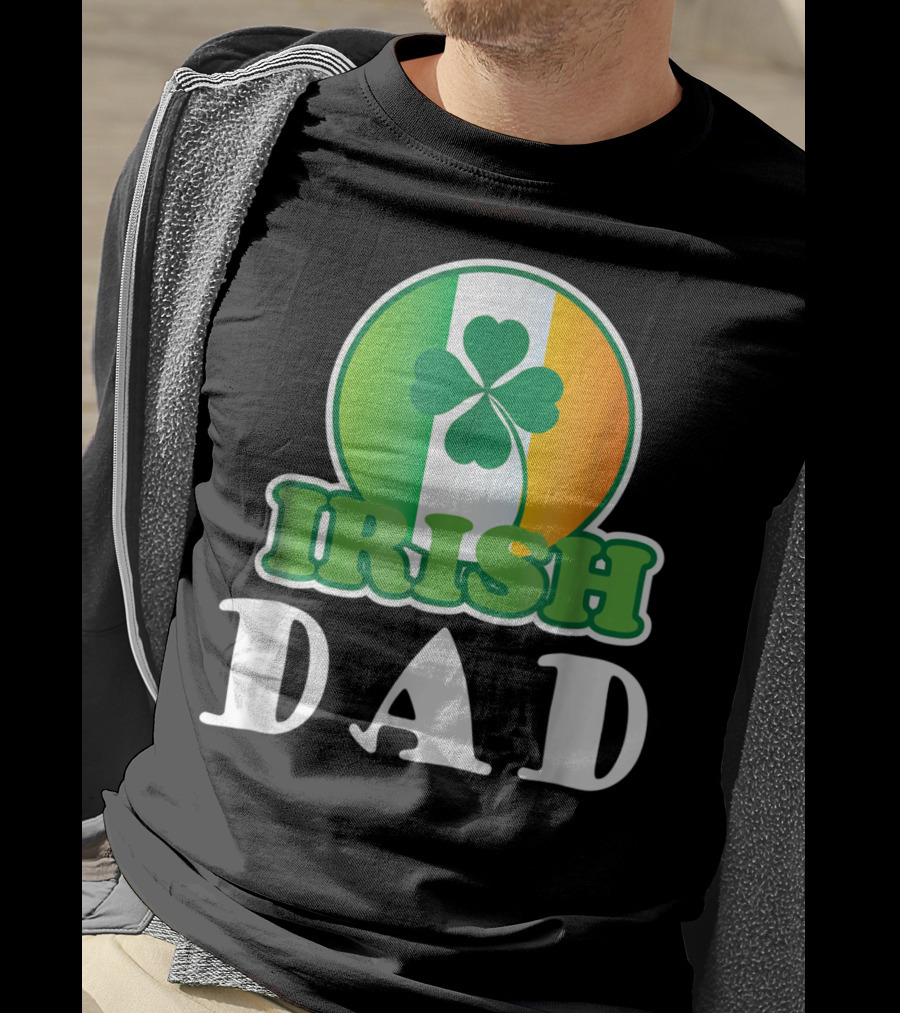 Irish Dad Clover Flag T-Shirt