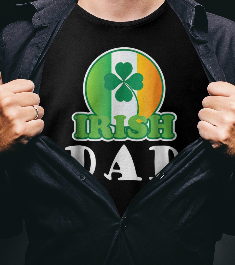 Irish Dad Clover Flag T-Shirt