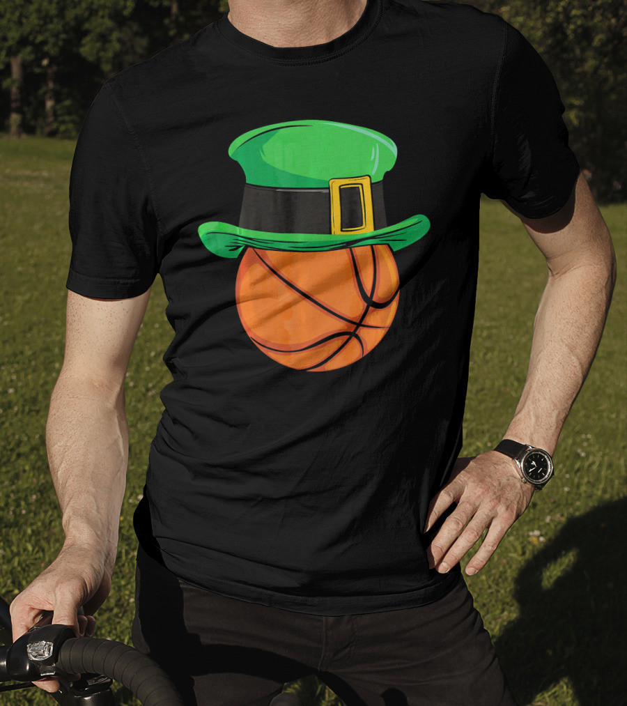 Leprechaun Hat Basketball St Patricks Day T-Shirt