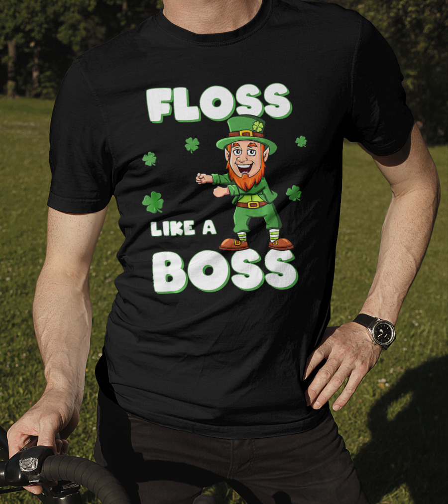 Floss Like A Boss Leprechaun St Patricks Clover Dance T-Shirt
