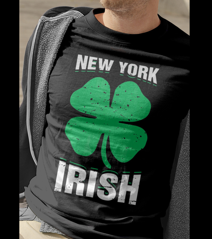 New York Irish Shamrock St Patricks Day T-Shirt