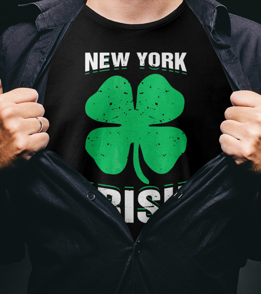New York Irish Shamrock St Patricks Day T-Shirt