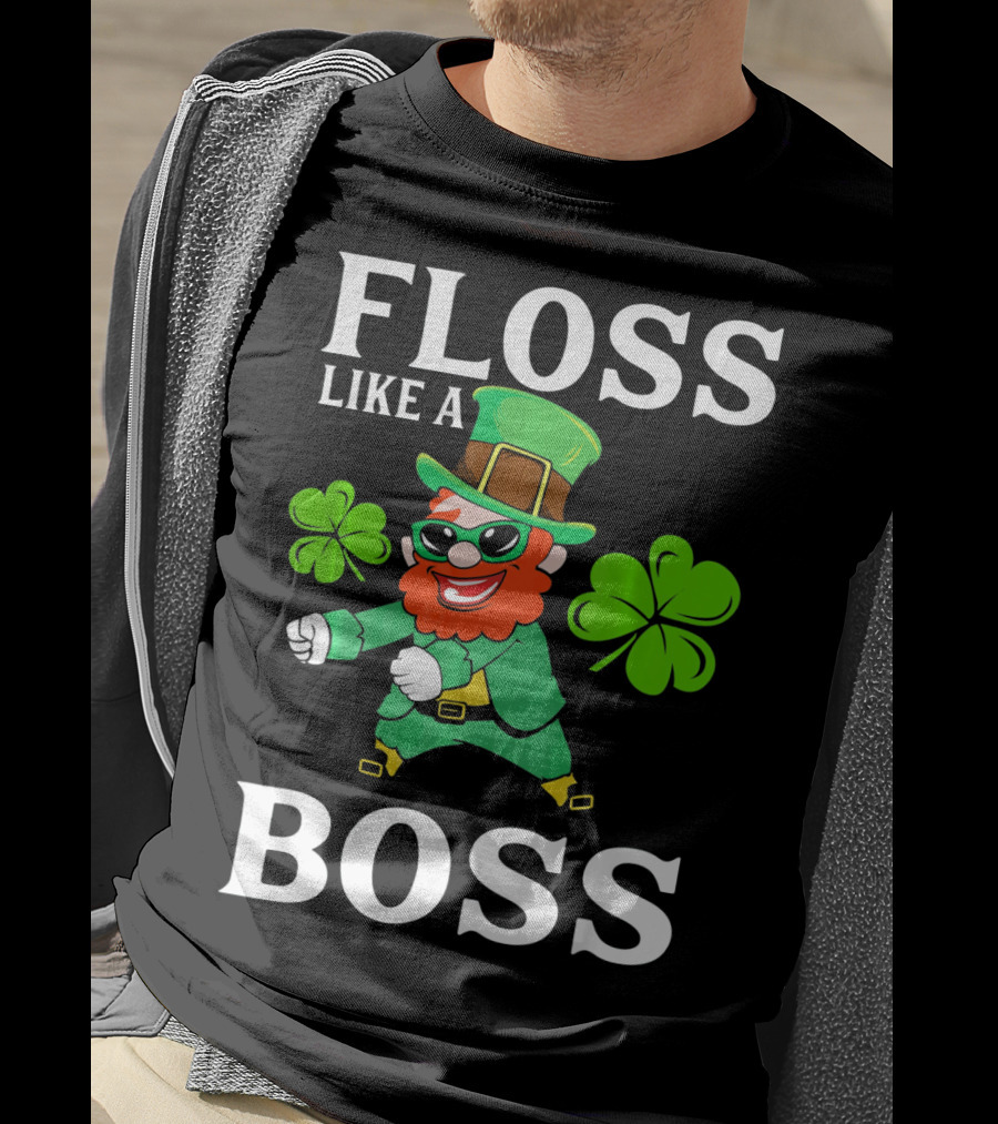 Floss Like A Boss St Patrick's Day Leprechaun T-Shirt