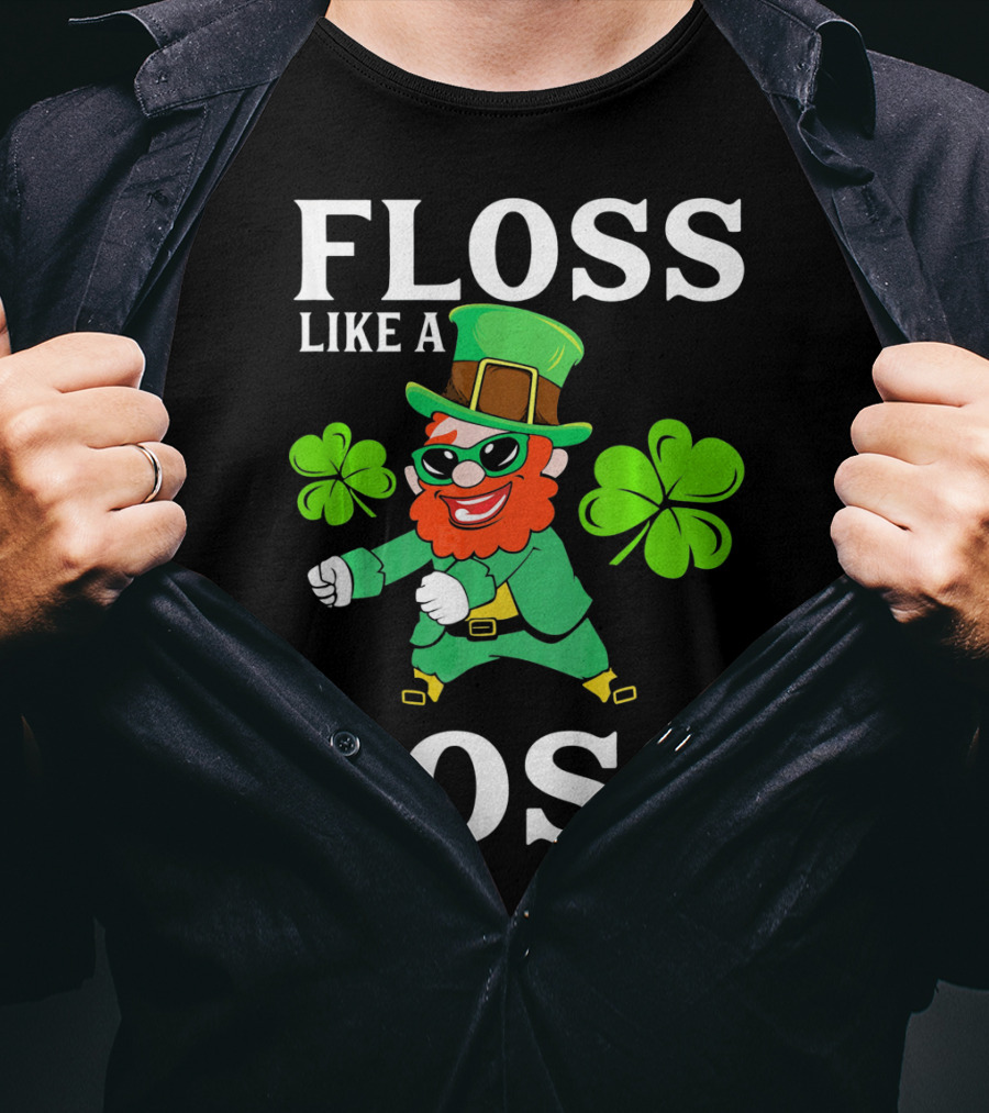 Floss Like A Boss St Patrick's Day Leprechaun T-Shirt