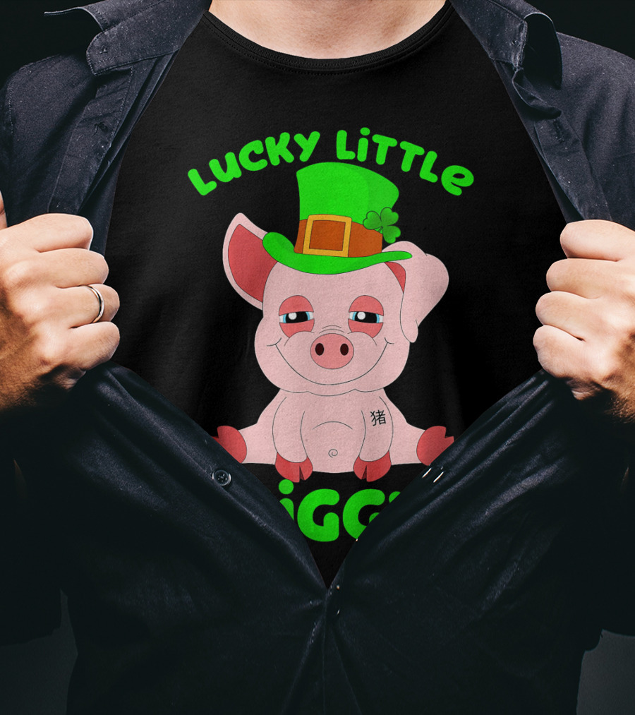 Lucky Little Piggy St Patricks Day For Pig Lover Luck T-Shirt