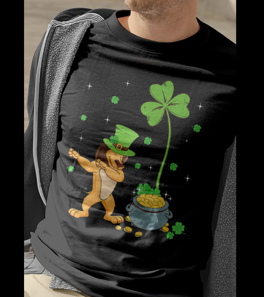 Shamrock Leprechaun Lion Pot Of Gold Clover Dance T-Shirt
