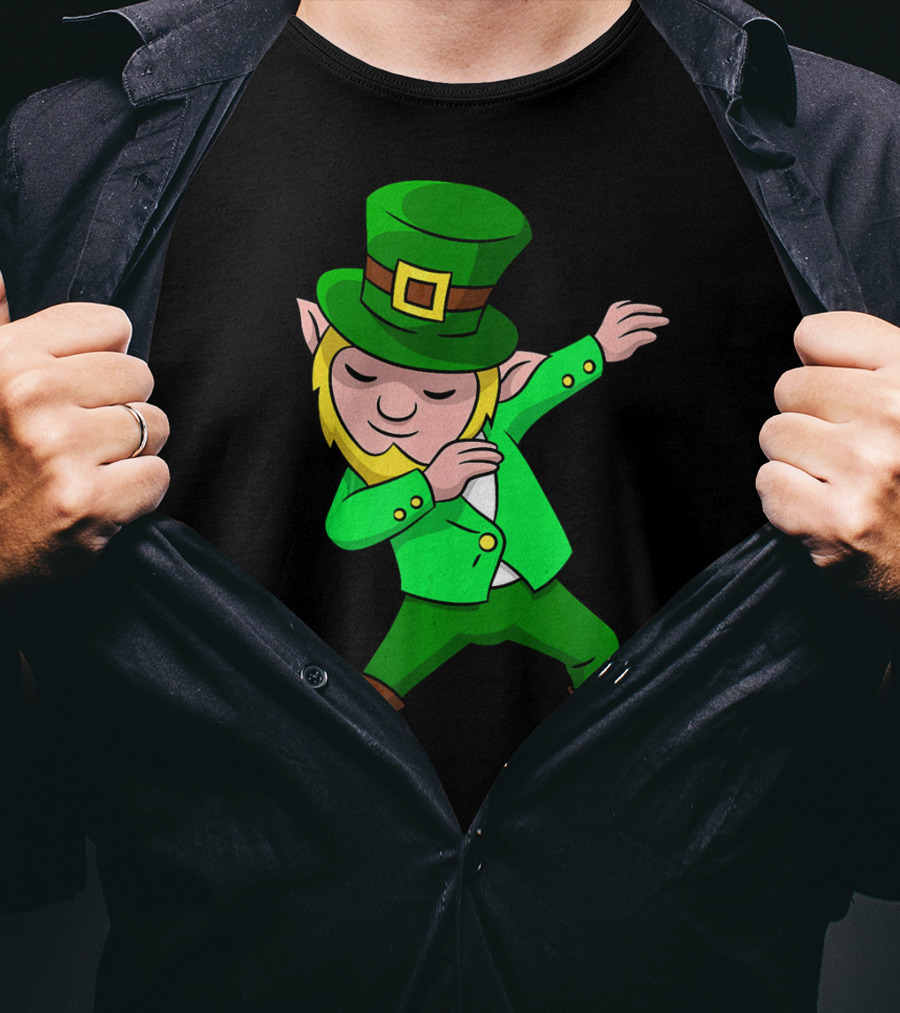 St Patricks Day Funny Dabbing Leprechaun T-Shirt