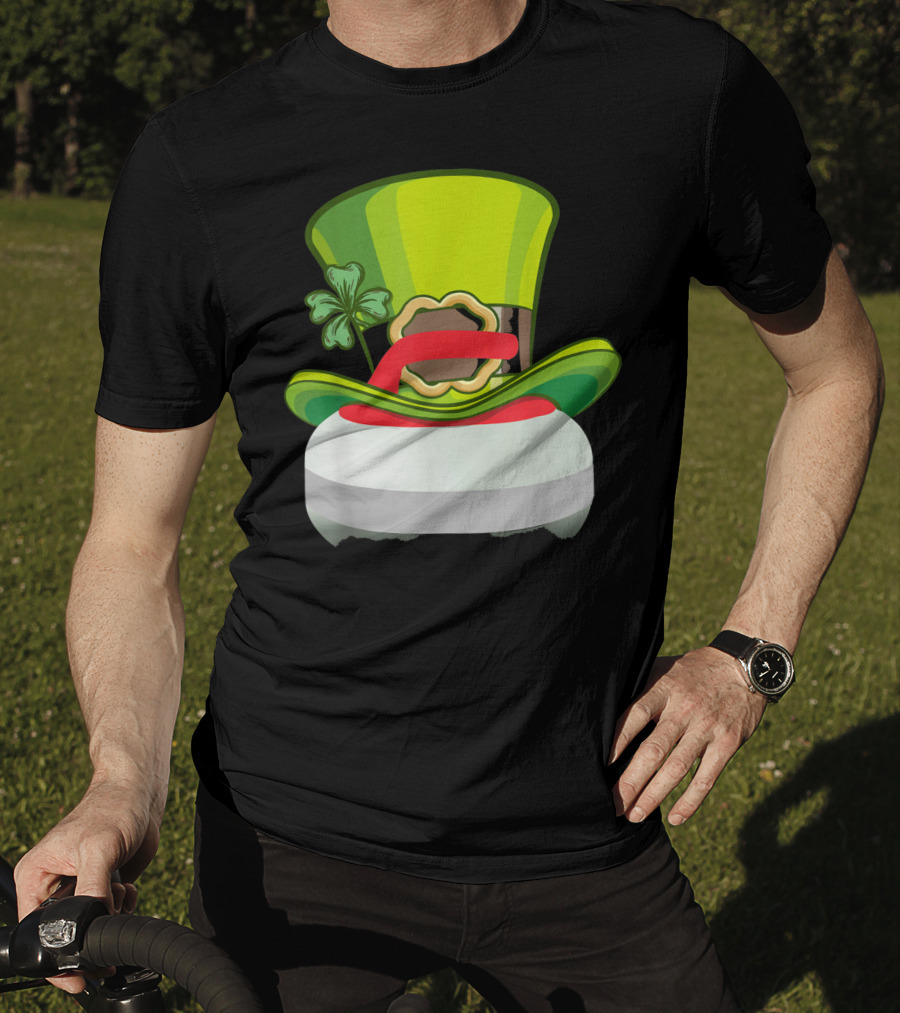 Leprechaun Curling Irish Hat Shamrock T-Shirt