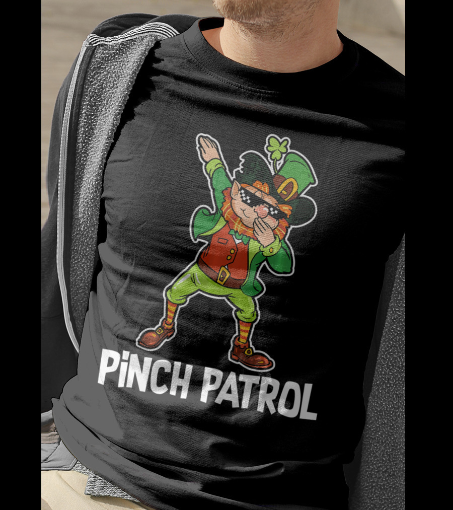St Patrick's Day Pinch Patrol Dabbing Leprechaun T-Shirt