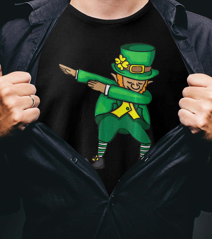 Dabbing Leprechaun Cute St. Pats Day Irish Dance T-Shirt
