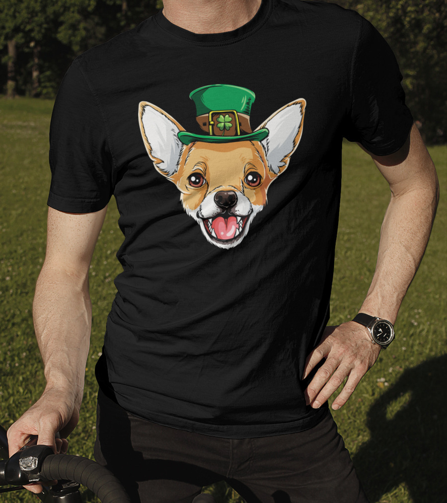 Chihuahua Leprechaun Hat Shamrock T-Shirt