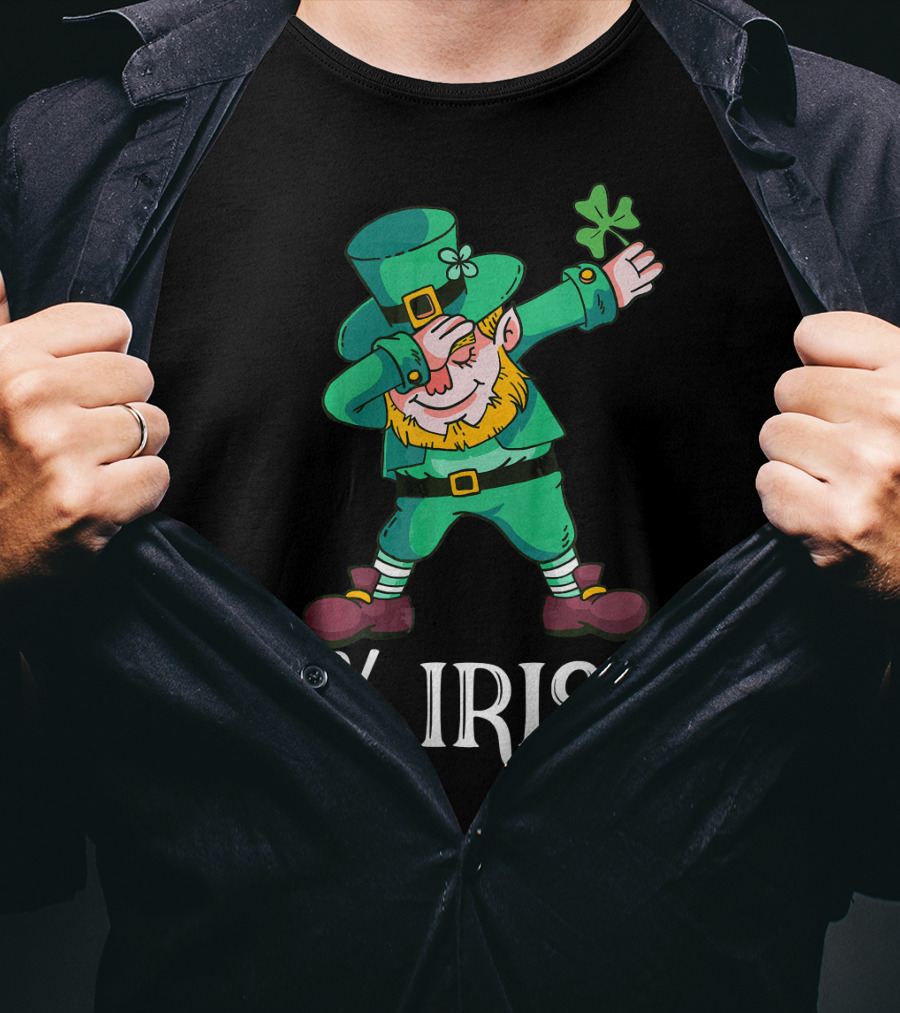 0% Irish Dabbing Leprechaun St Patricks T-Shirt