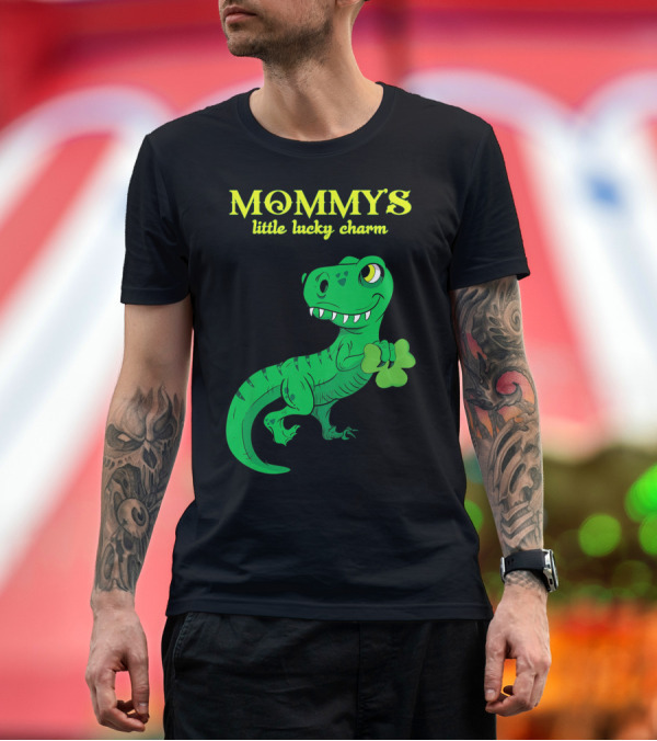 Premium T-Shirt: Mommy's Little Lucky Charm Dinosaur Kids St Patrick's Day T-Shirt Mommy's Little Lucky Charm Dinosaur Kids St Patrick's Day T-Shirt