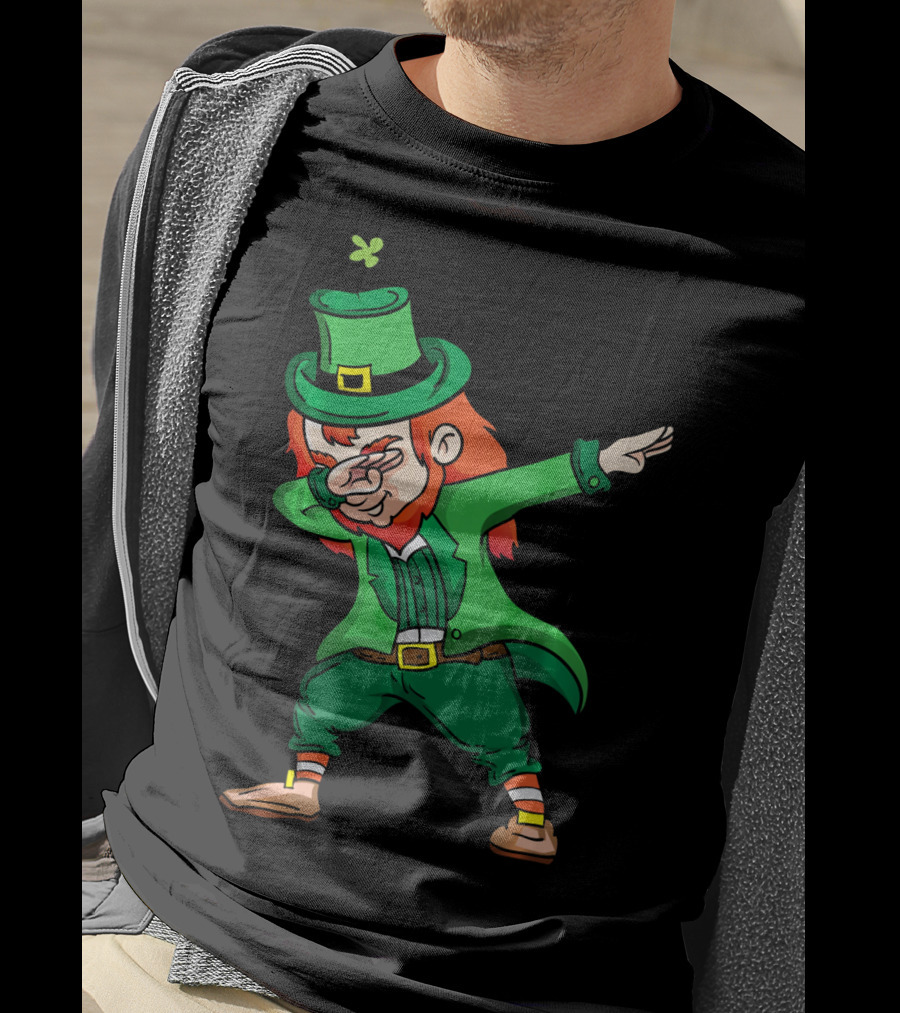 Drink And Dab With Dabbing Leprechaun St. Patrick's Day Fun T-Shirt