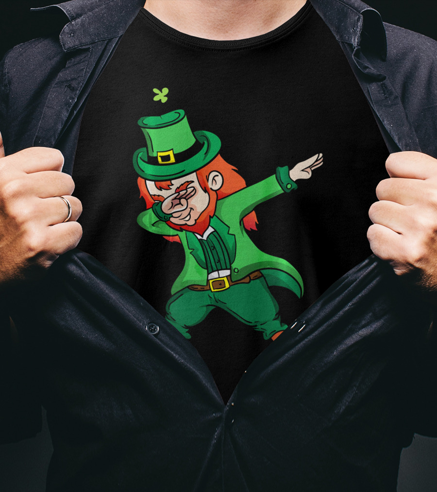 Drink And Dab With Dabbing Leprechaun St. Patrick's Day Fun T-Shirt