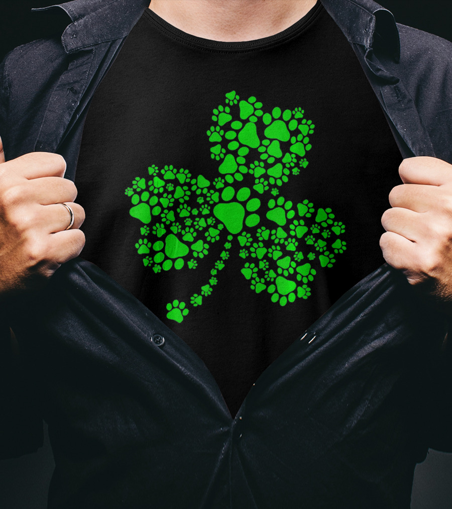 Clover Paw Dog Shamrock T-Shirt