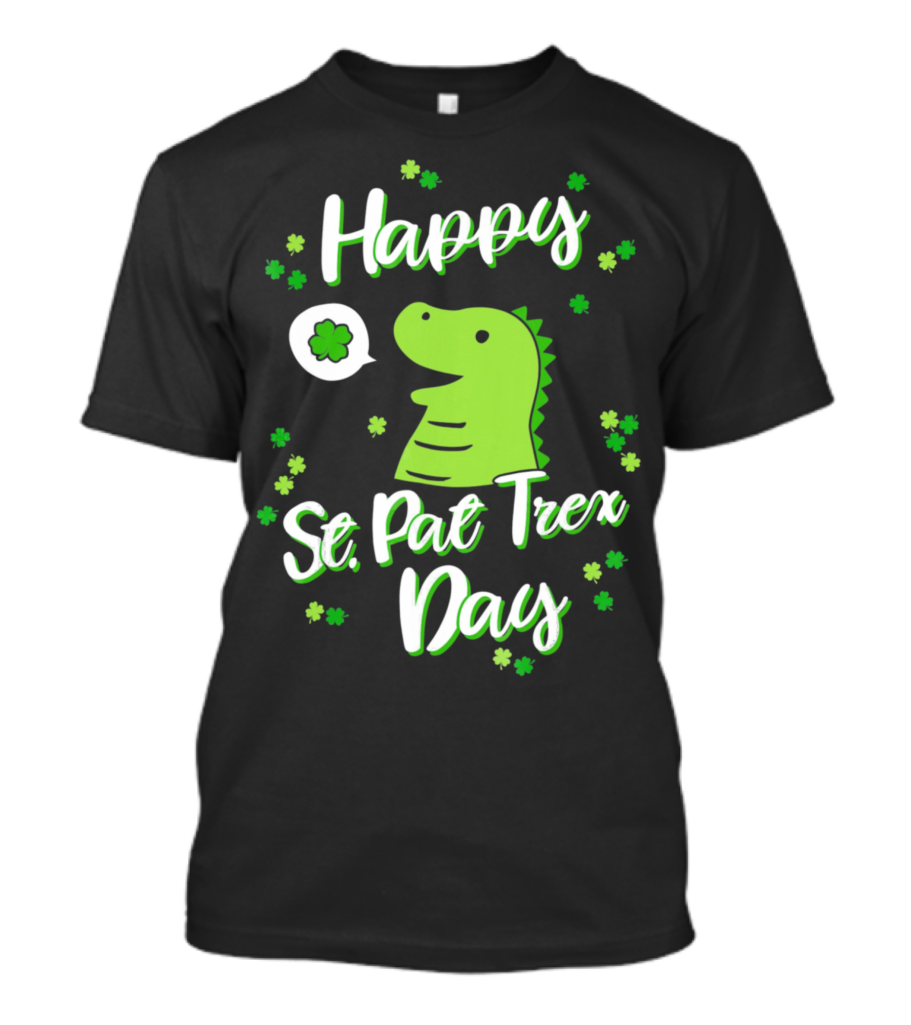 Happy St. Pat Trex Day With Dinosaur And Shamrocks T-Shirt
