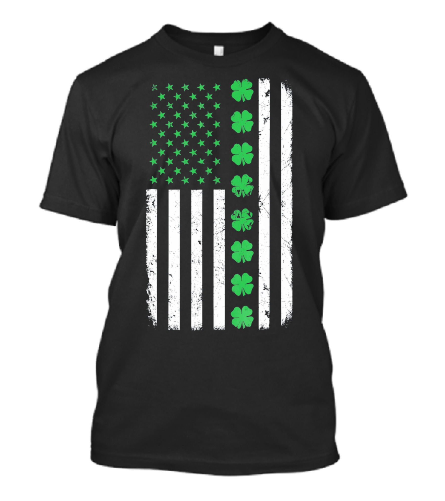 St Patricks Day Irish American Flag Clover T-Shirt