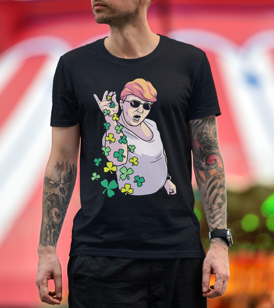 Trump St Patricks Day Cheer Shamrock Salt Bae T-Shirt