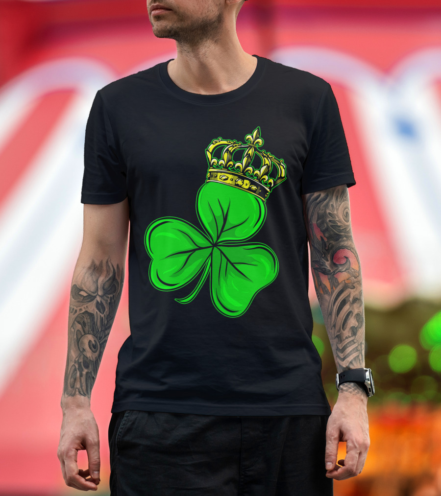 St Patricks Day Shamrock Irish Crown T-Shirt